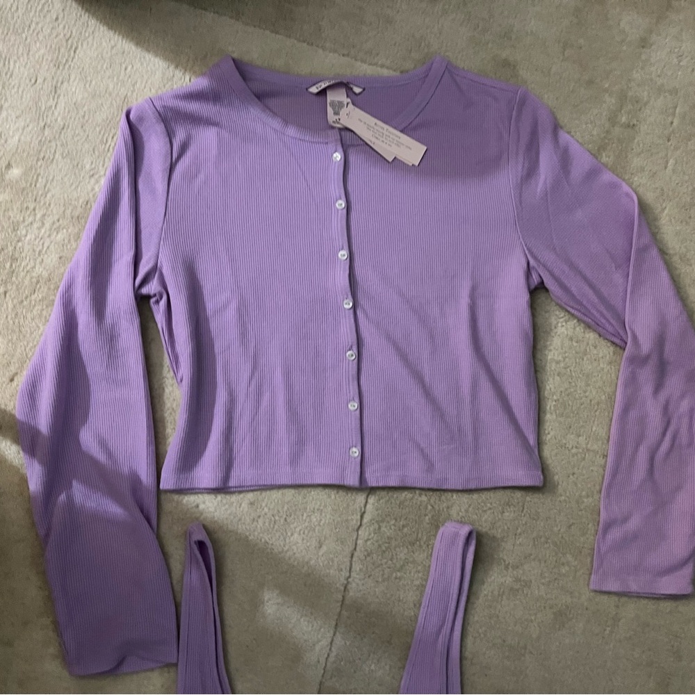 Victoria's Secret Lavender Ribbed Lounge Set - 3 pc. NWT size M